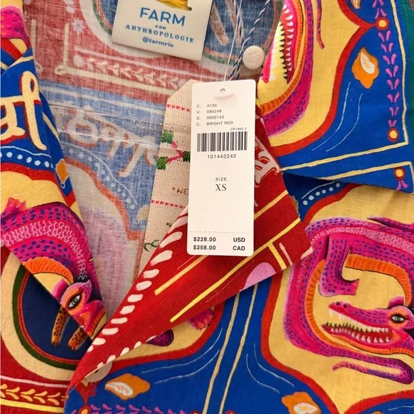 Anthropologie X Farm rio scalloped dress - Picture 3 of 4